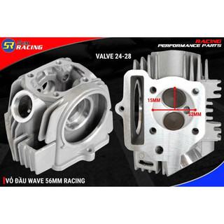 Vỏ đầu wave dream độ chảo Tròn - Chảo hột vịt trái 54 56 + supap 24 28 chính hãng SumRacing