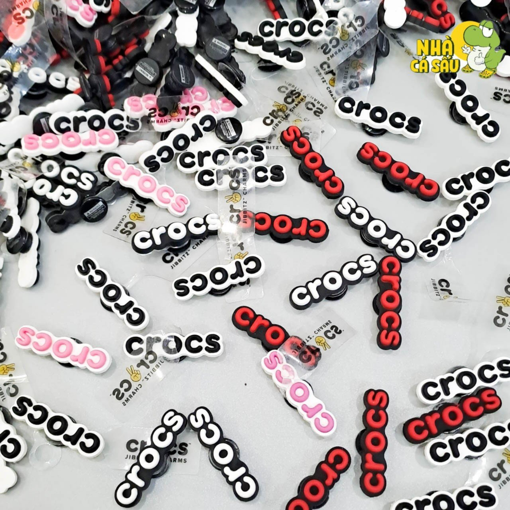 Jibbitz charms crocs chữ cái, jibitz sticker chữ crocs gắn dép cross, dép sục chính hãng - Nhà Cá Sấu