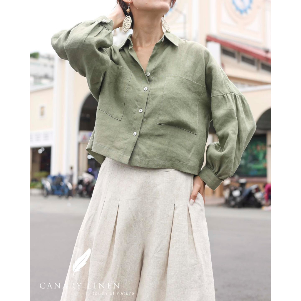 Rập giấy A0 mã 328 - Rập áo sơ mi tay phồng