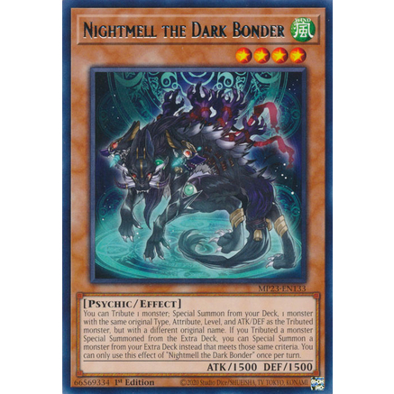 Nightmell the Dark Bonder - MP23-EN133 - Rare 1st Edition