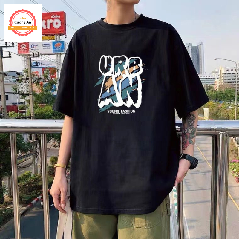 Áo thun nam, áo phông nam tay ngắn, tay lỡ cổ tròn chất cotton dày dặn thoáng mát  ATN015 - Cường An Fashion