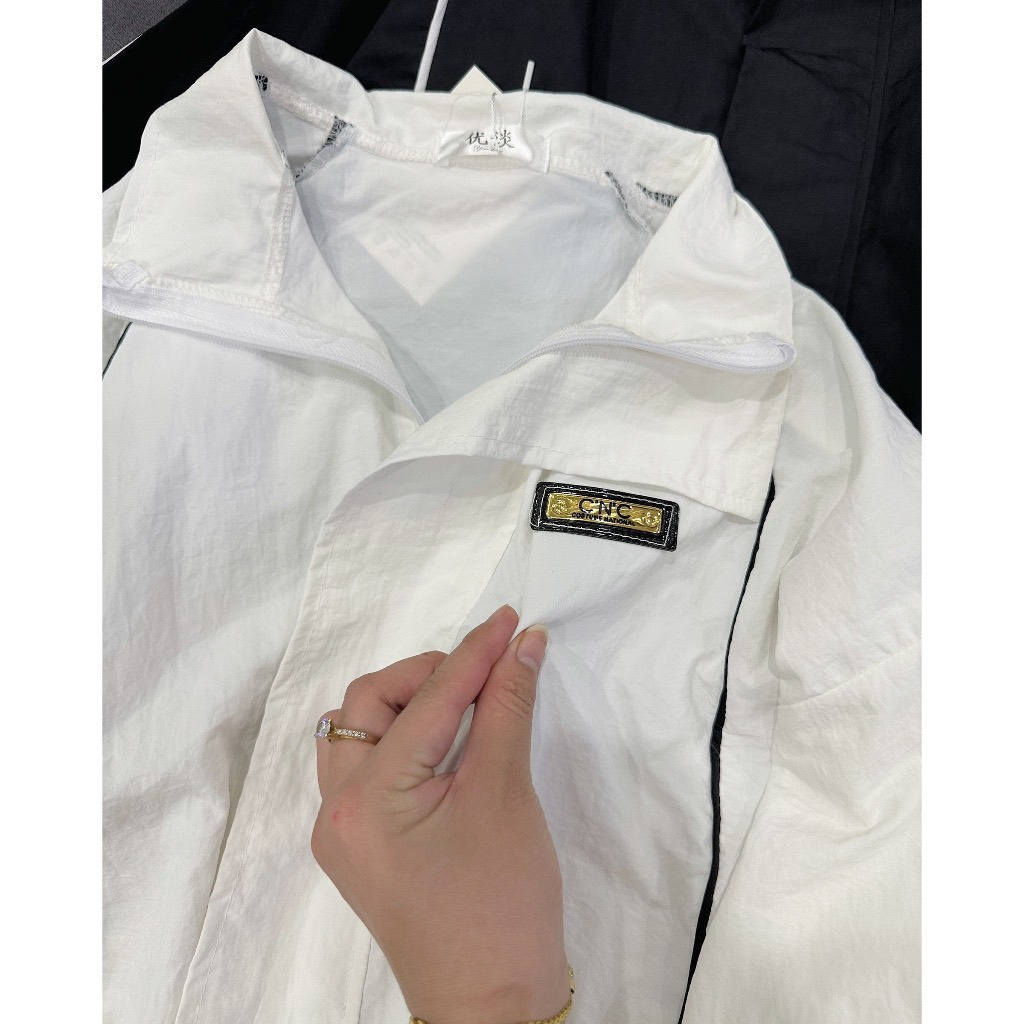 Áo Khoác Nữ, Áo Khoác Gió CNC Dáng Croptop 3 Màu Siêu Xinh