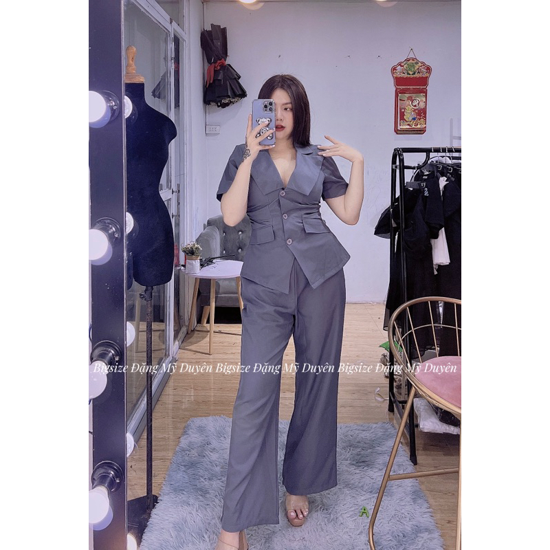 SET VEST TAY NGẮN NHÚN EO ẢNH CHỤP THẬT