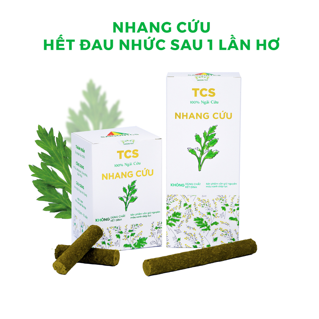 Nhang cứu SAIGONTCS - Dùng giảm đau lưng, thoái hóa đốt sống lưng, mỏi tê bì chân tay - An thần, ngủ sâu giấc