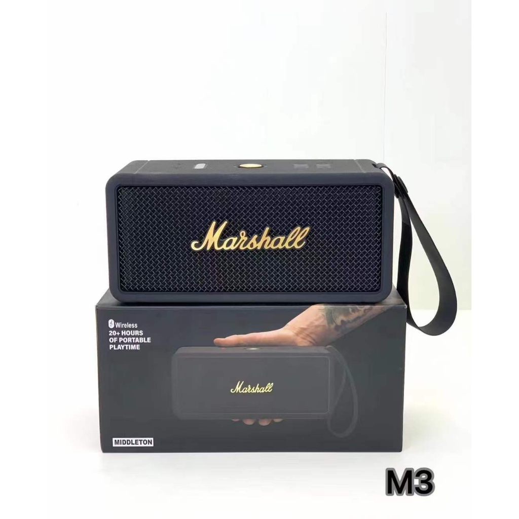 Loa bluetooth Marshall M3 phiên bản 2023 ,công suất 20w pin trâu âm thanh chất lượng bass căng - TECHHIGH