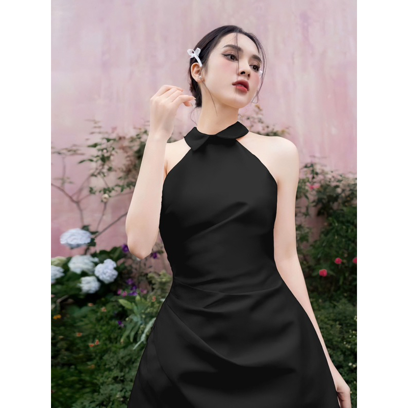 Đầm nữ thiết kế cổ lọ thương hiệu Đầm Váy Mina chất liệu Cotton cao cấp - MN233