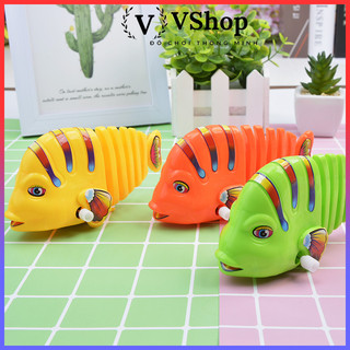 Đồ chơi cá bơi trên cạn vẫy đuôi vặn cót dễ thương cho bé
