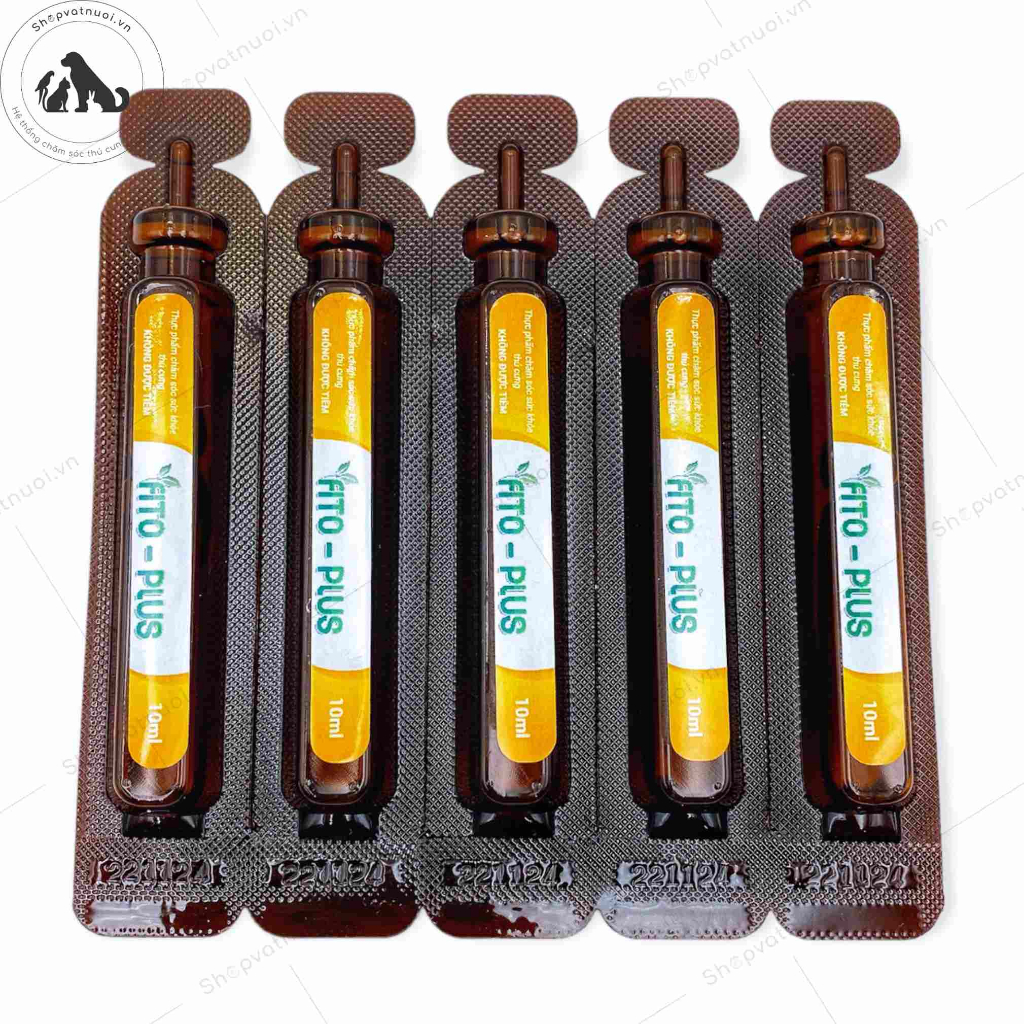 Dung Dịch Bổ Sung Vitamin Chất Xơ Tăng Cường Tiêu Hóa Giảm Nguy Cơ Táo Bón Cho Chó Mèo Fito-Plus 10ml