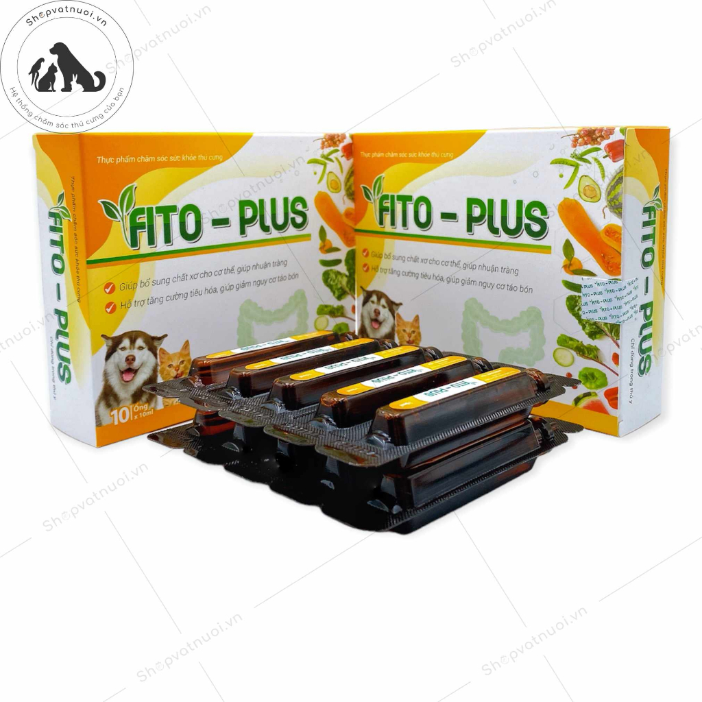 Dung Dịch Bổ Sung Vitamin Chất Xơ Tăng Cường Tiêu Hóa Giảm Nguy Cơ Táo Bón Cho Chó Mèo Fito-Plus 10ml
