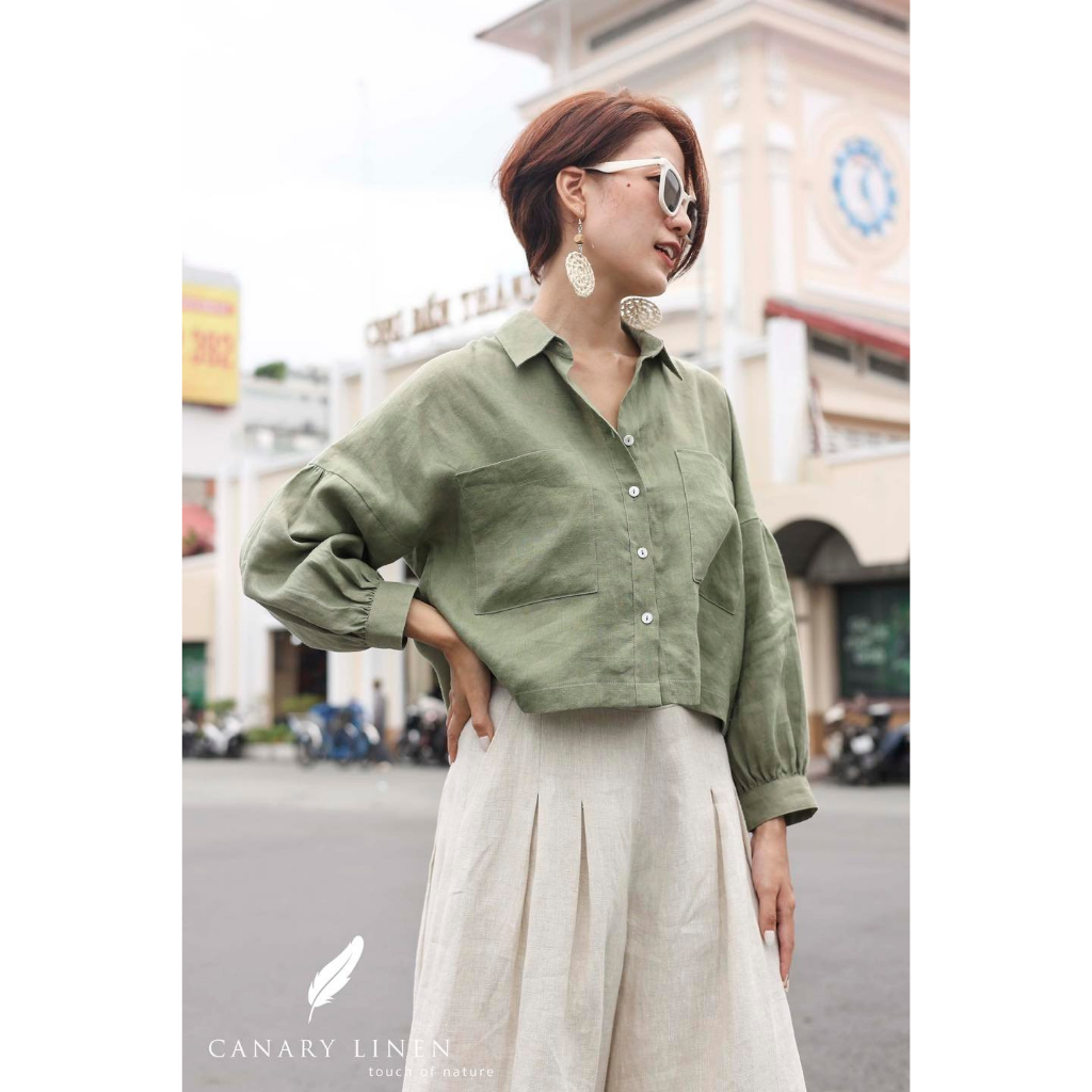 Rập giấy A0 mã 328 - Rập áo sơ mi tay phồng