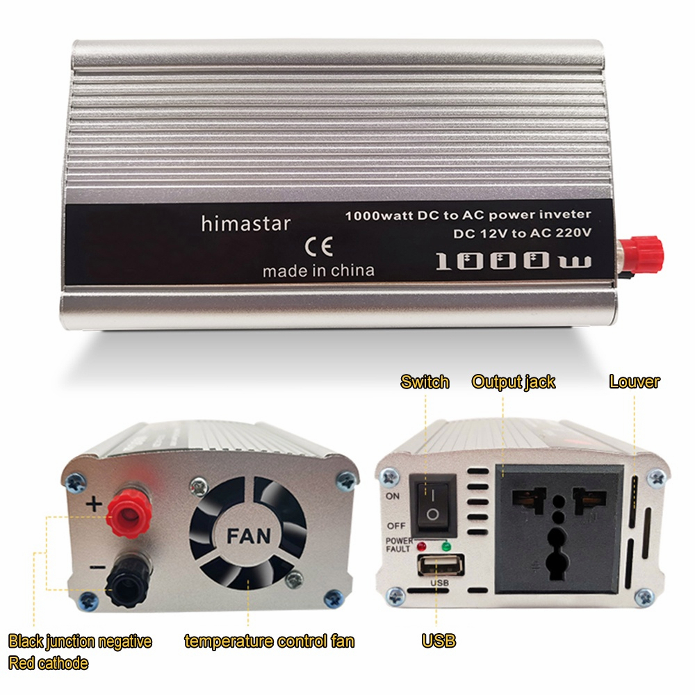 Kích Điện Inverter DC 12V Sang AC 220V Điện Áp 1000W, 2000W