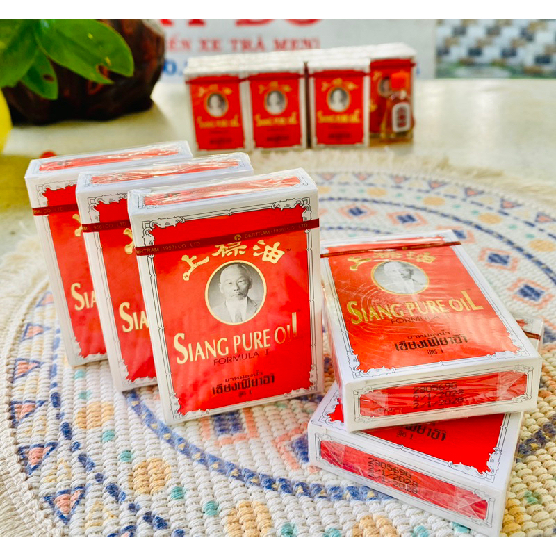 Combo 6 chai  dầu ông già Thái Lan Siang Pure, thơm dễ chịu, nươc vàng chuẩn nội địa Thái