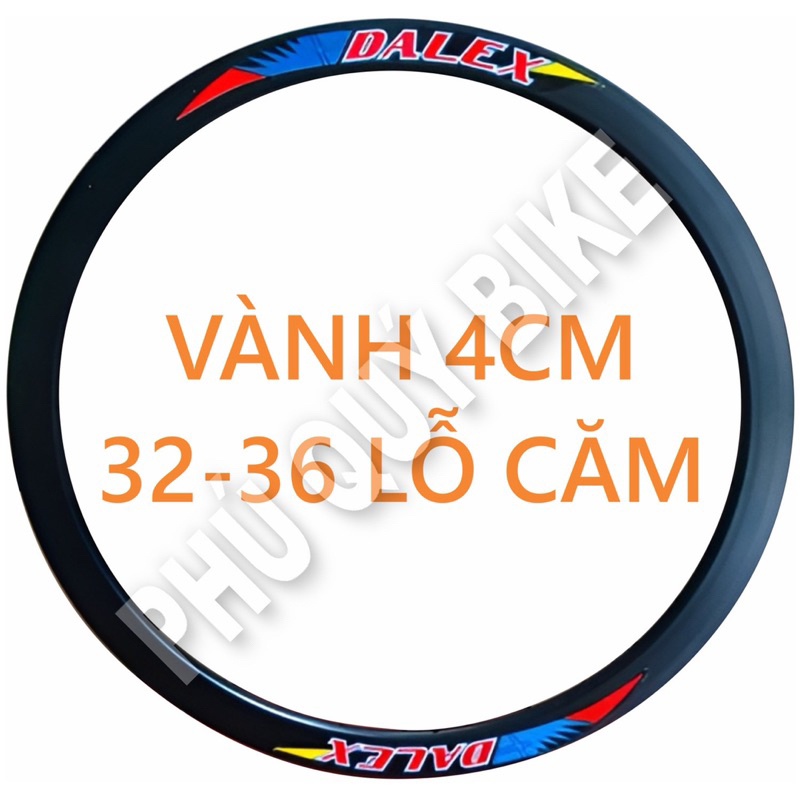 Vành Nhôm 700c Cao 4cm 32 36 Lỗ Căm Dùng Cho Xe Đạp FixedGear