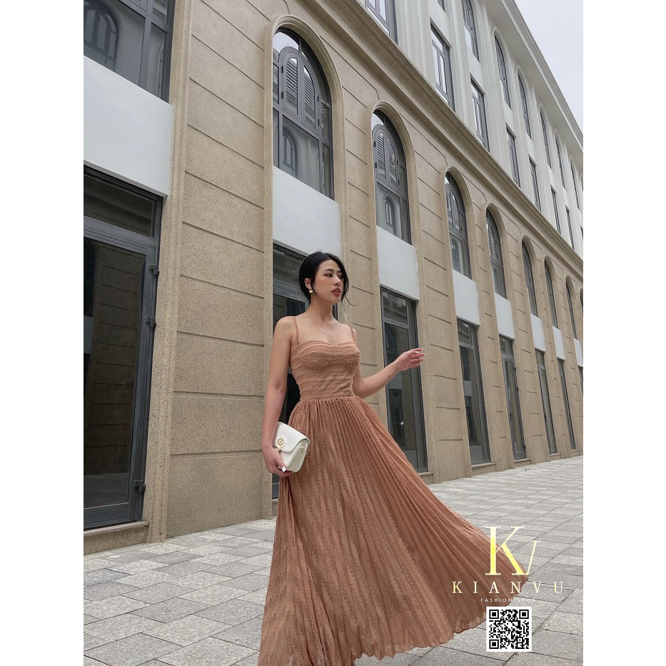 Đầm 2 dây xếp ly - S/M