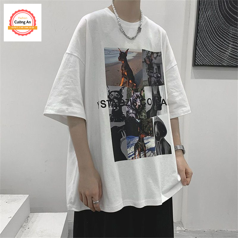 Áo thun nam, áo phông nam tay ngắn, tay lỡ cổ tròn chất cotton dày dặn thoáng mát  ATN020 - Cường An Fashion