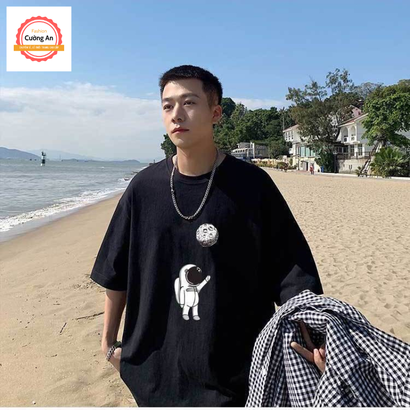 Áo thun nam, áo phông nam tay ngắn, tay lỡ cổ tròn chất cotton dày dặn thoáng mát  ATN020 - Cường An Fashion