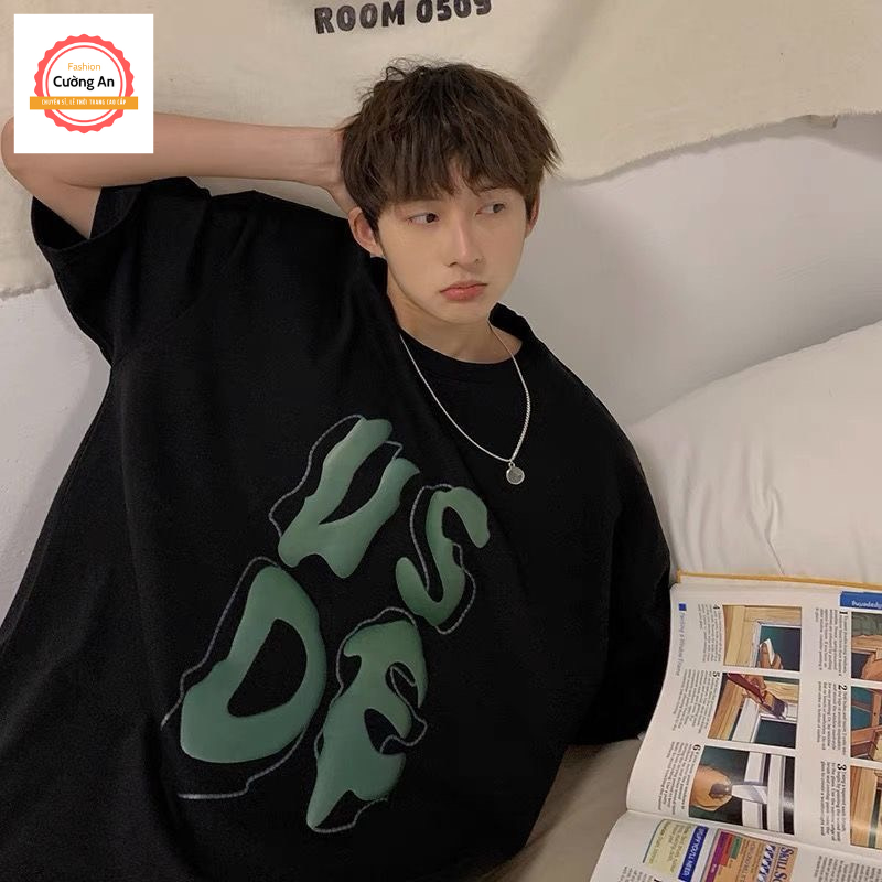 Áo thun nam, áo phông nam tay ngắn, tay lỡ cổ tròn chất cotton dày dặn thoáng mát  ATN021 - Cường An Fashion