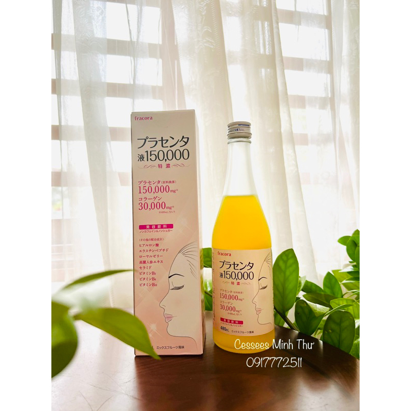 Nước uống đẹp da nhau thai Fracora Placenta 150.000mg và 30.000mg Collagen
