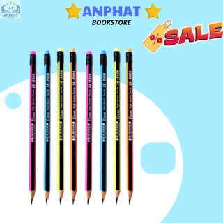 Bút chì gỗ neon 3 cạnh eras e608