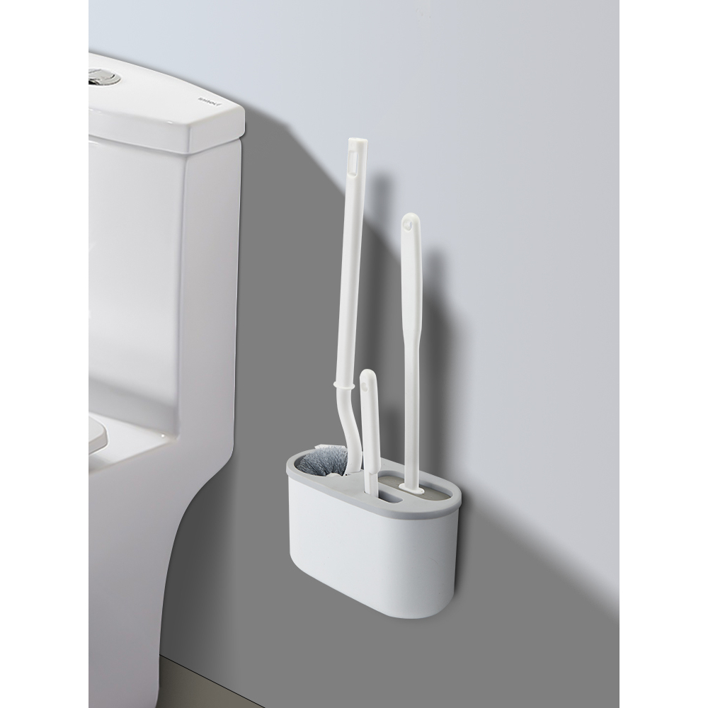 (3 cái / bộ)Bàn Chải Vệ Sinh Toilet Cán Dài 360 Độ° Set 3 Bàn Chải Silicone Dùng Vệ Sinh Nhà Tắm Tiện Dụng
