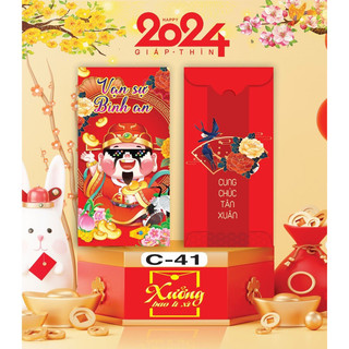 Xấp 10 bao lì xì mẫu thần tài,phúc,lộc,thọ, bao lì xì 2025