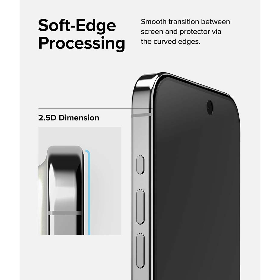 Dán cường lực chống nhìn trộm iPhone 15 Pro Max/15 Pro/15 Plus/15 RINGKE Privacy Tempered Glass