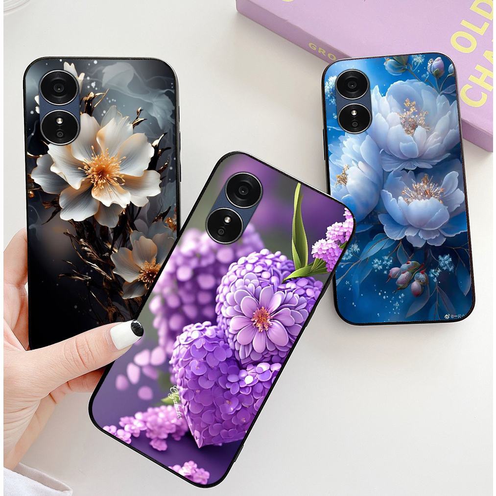 Ốp lưng oppo a17 / a17k / oppo a38 in hình hoa lá cành op nữ