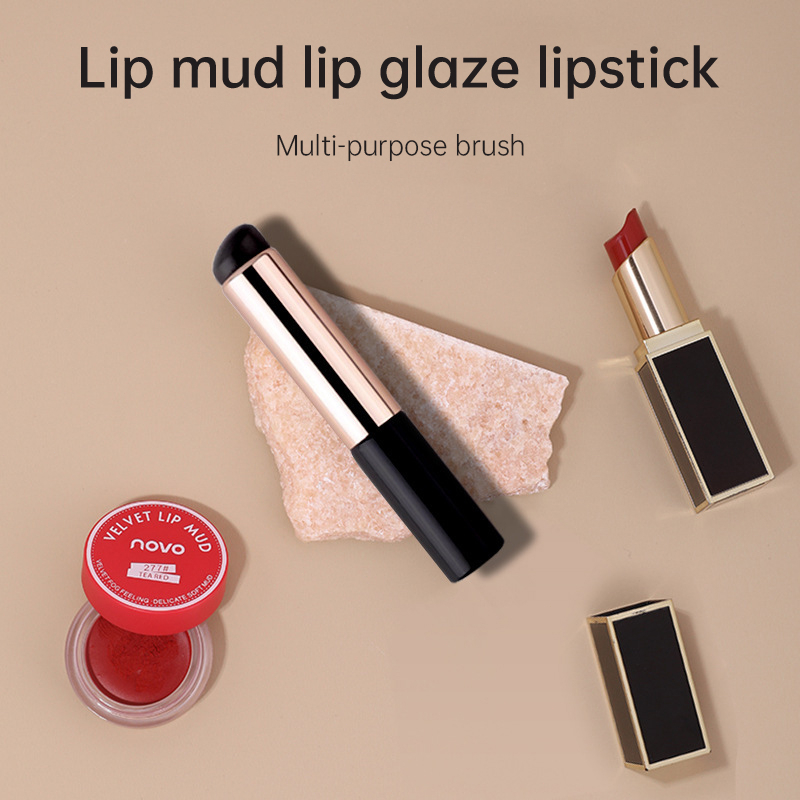 🎶Cọ Tô Son Môi Đầu Tròn Bằng Silicone Đàn Hồi Không Nhòe