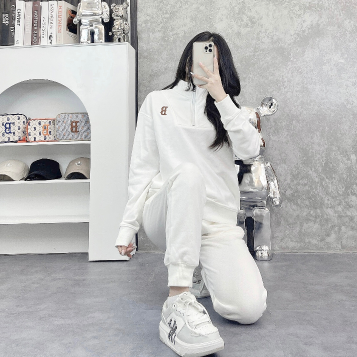 Áo nỉ Sweater nam nữ MLB NY có khóa kéo nhiều màu hàng xuất dư cao cấp phong cách Hàn Quốc