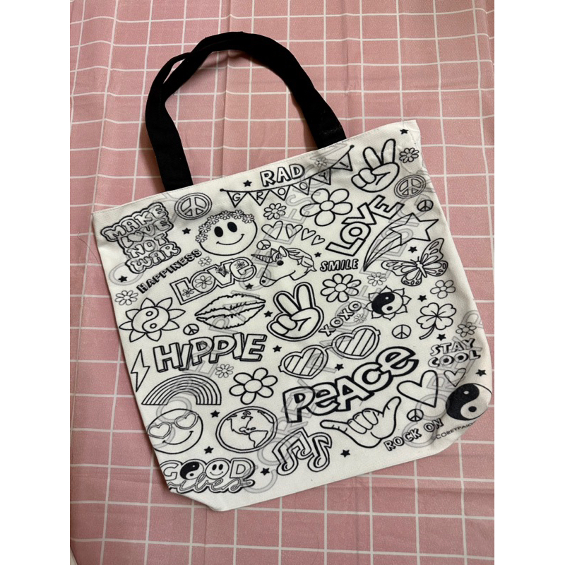 Túi tote túi đeo vai vải canvas hoạ tiết  kute