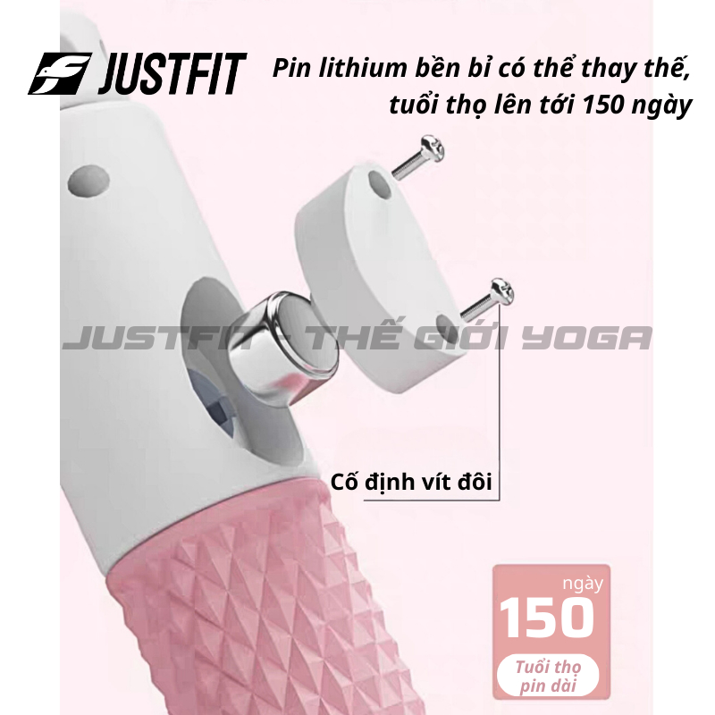 Dây nhảy ĐẾM SỐ JUSTFIT  không dây giảm cân, bóng to, có calo, đếm vòng, có tạ tập yoga, gym, thể dục