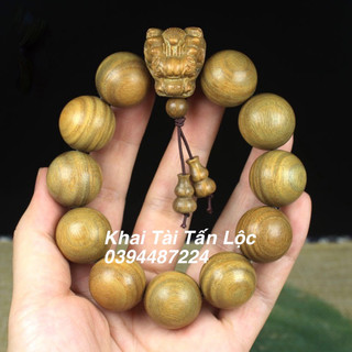 Vòng tay đầu rồng gỗ đàn hương xanh 20ly