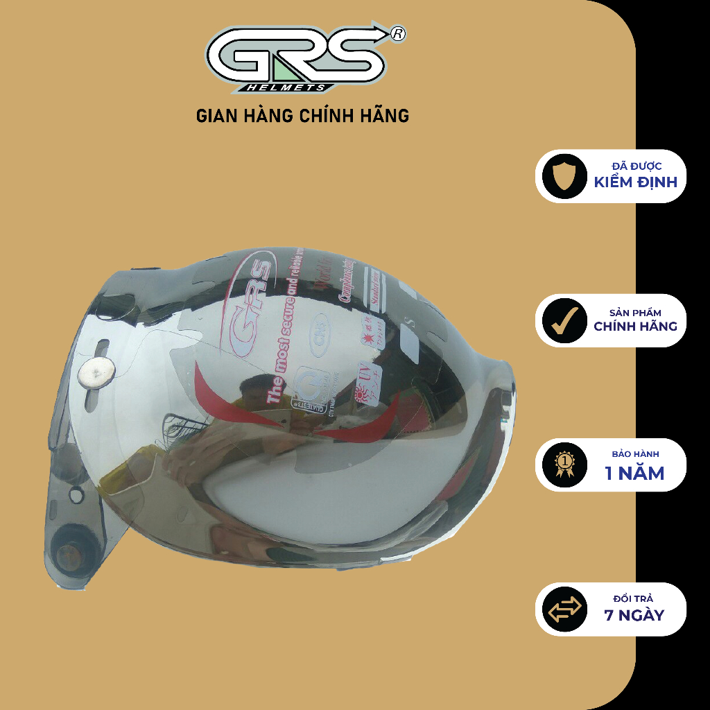 Kính cong gắn nón bảo hiểm GRS BUBBLE nhiều màu