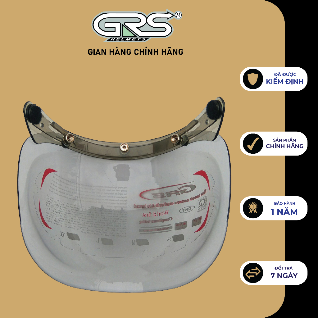 Kính cong gắn nón bảo hiểm GRS BUBBLE nhiều màu