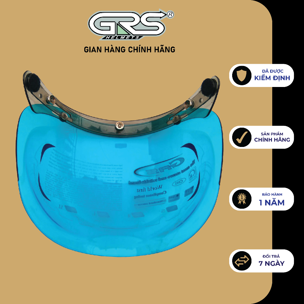 Kính cong gắn nón bảo hiểm GRS BUBBLE nhiều màu