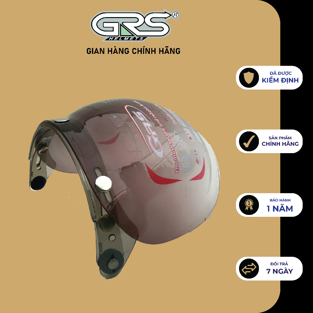Kính cong gắn nón bảo hiểm GRS BUBBLE nhiều màu