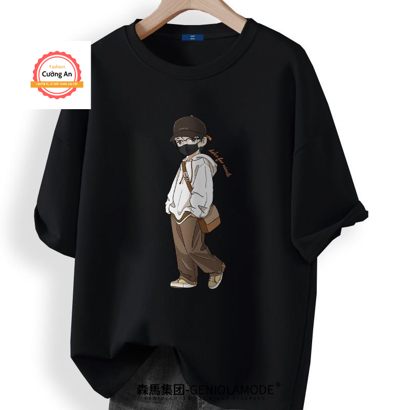 Áo thun nam, áo phông nam tay ngắn, tay lỡ cổ tròn chất cotton dày dặn thoáng mát  ATN032 - Cường An Fashion