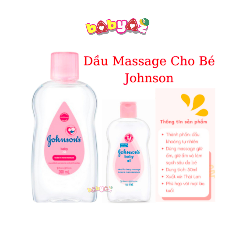 Dầu Massage body Cho Bé Johnson baby Dầu Mát Xa Dưỡng Ẩm Cho Bé Sơ Sinh