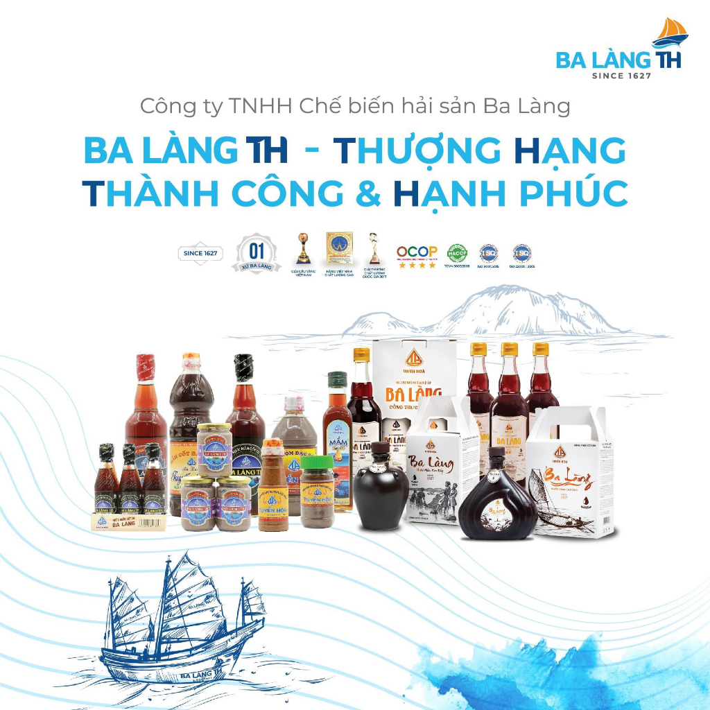 Nước Mắm Cá Cơm Ba Làng TH 800ml