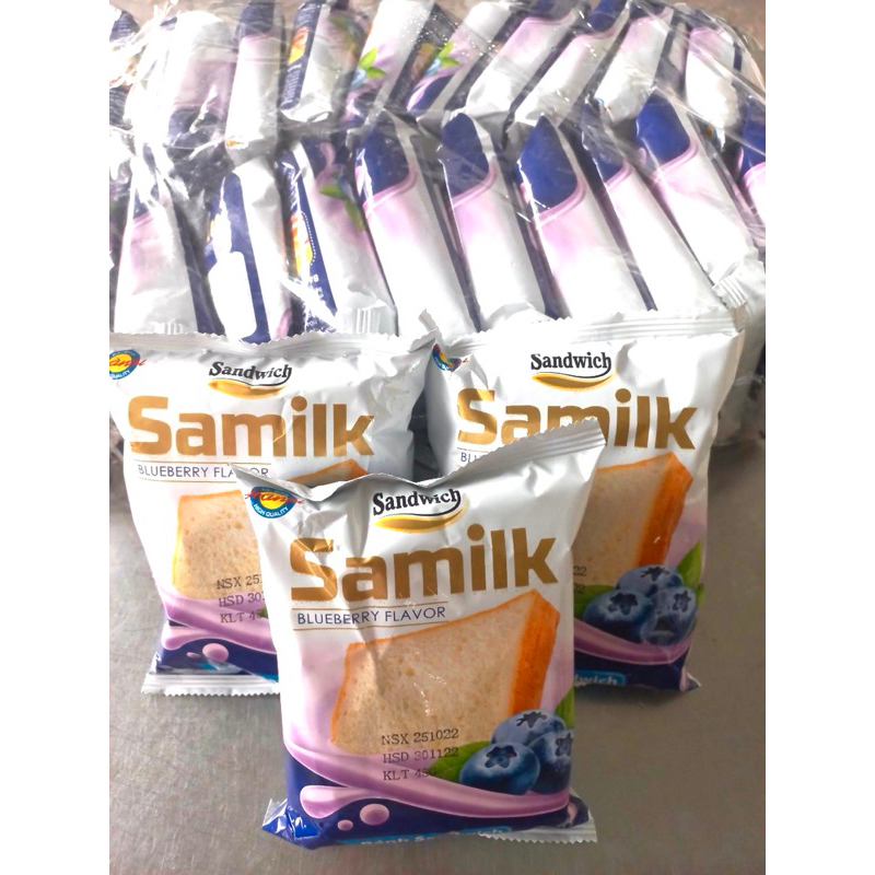 Bánh mỳ Sanwick Samilk vị việt quất gói 50g