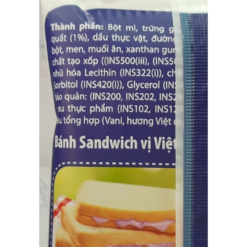 Bánh mỳ Sanwick Samilk vị việt quất gói 50g