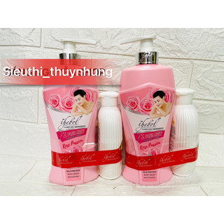 Sữa tắm trắng da thebol 650ml tặng kèm sữa tắm nước hoa 180g