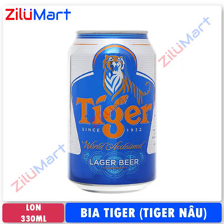  Bia Tiger nâu   1 lon  loại 330ml 