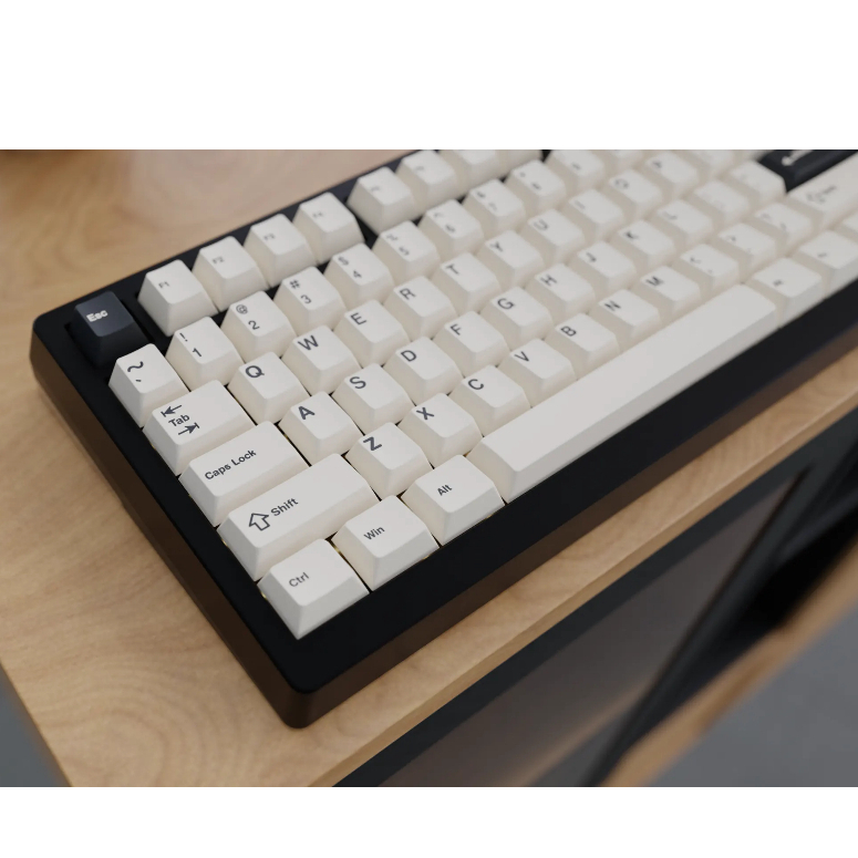 Bộ nút bàn phím cơ | Keycap Cherry WS Creamy Charcoal | PBT Doubleshot