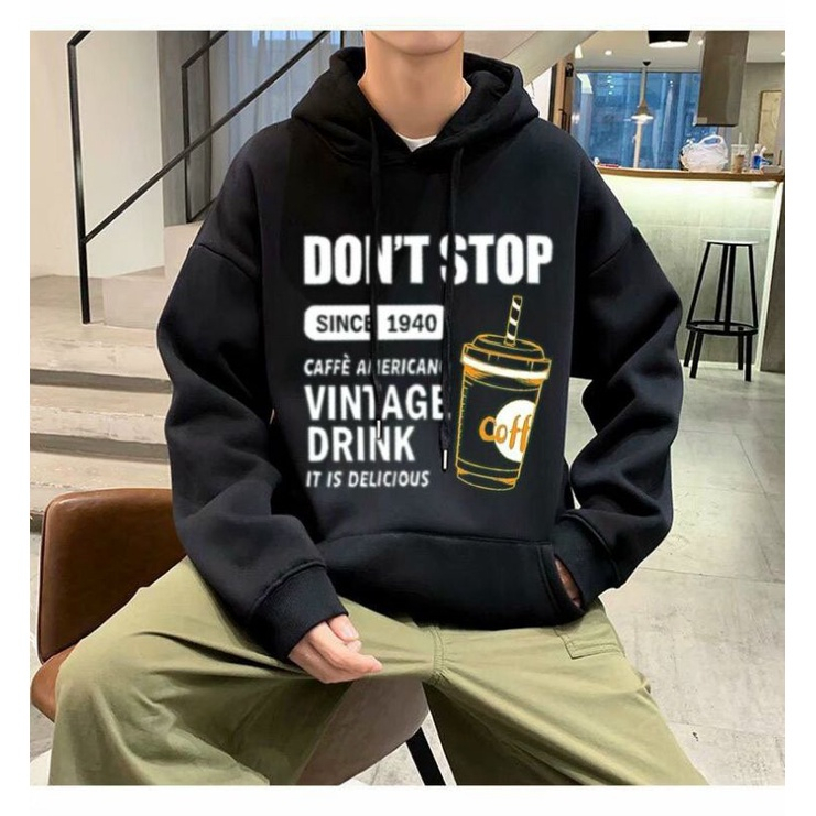 Aó Hoodie Nam Nữ DON'T STOP Dáng Rộng, Áo Hoodie Nỉ 2 Lớp Hàng Loại 1 Unisex Thu Đông Trend 2023 queenshop
