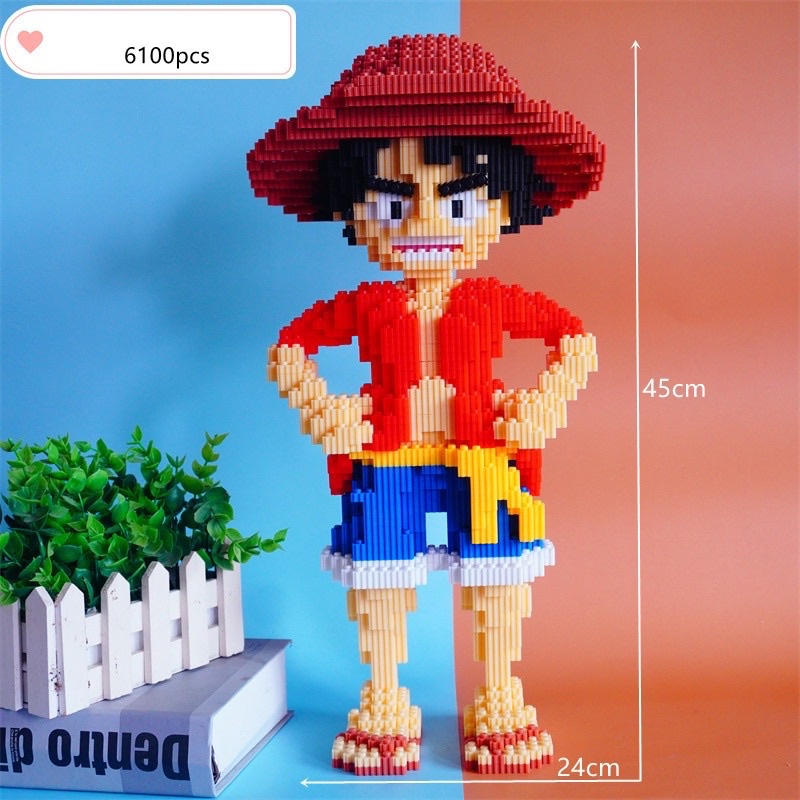 Đồ chơi mô hình lắp ráp 3D hình nhân vật One piece Luffy Chopper Nami Size Lớn Khoảng 45cm