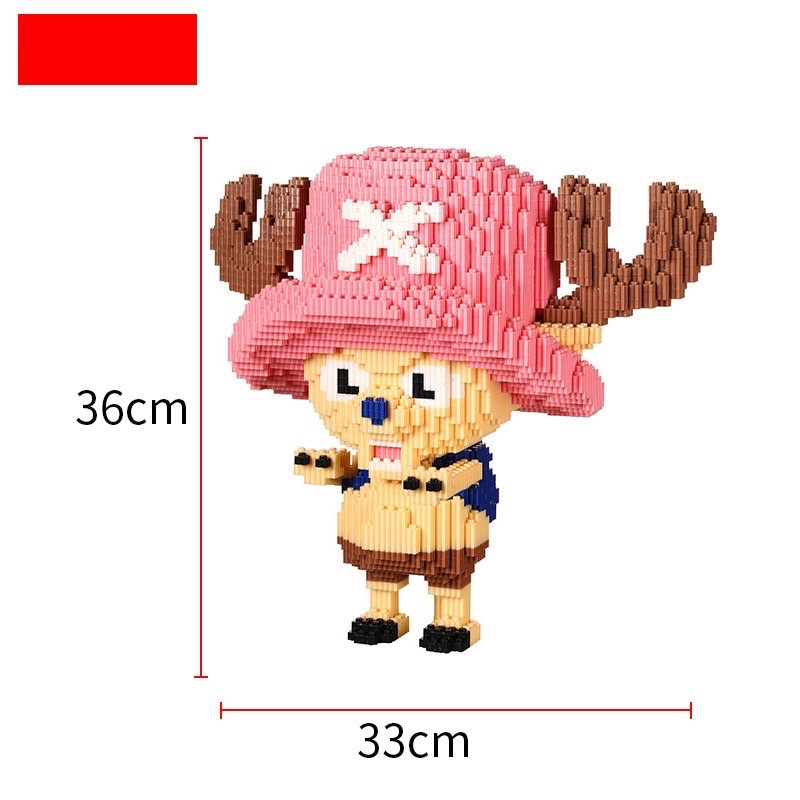 Đồ chơi mô hình lắp ráp 3D hình nhân vật One piece Luffy Chopper Nami Size Lớn Khoảng 45cm