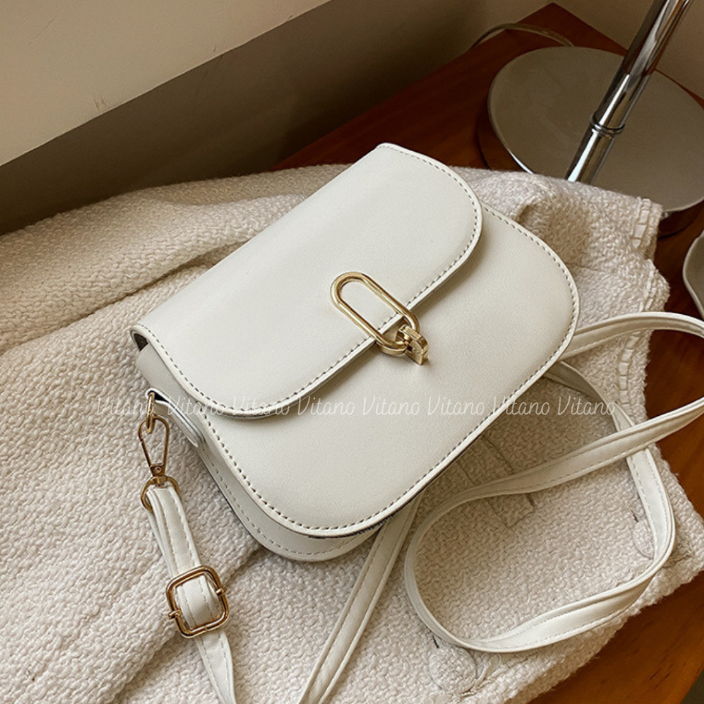 Túi đeo chéo Vitano túi xách nữ đeo vai khóa chữ Q phong cách trẻ trung đi làm đi chơi TX21