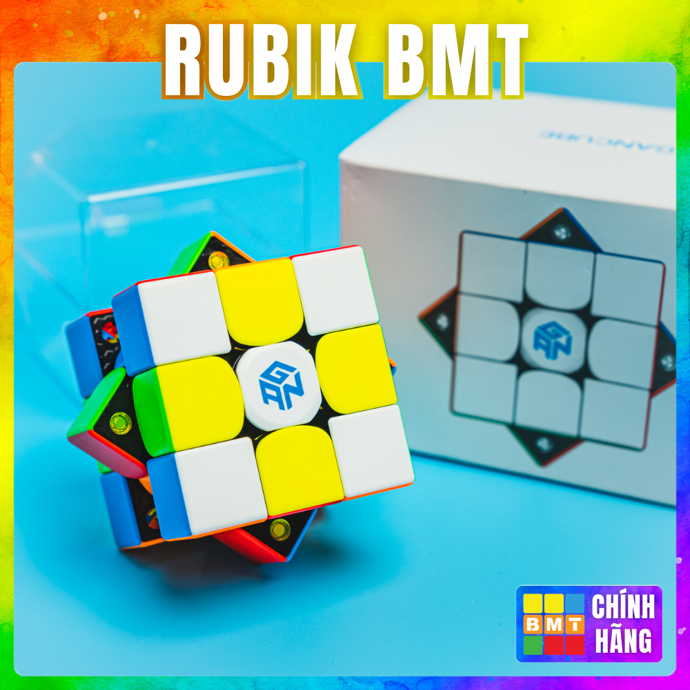 Rubik 3x3 Gan 356 M Stickerless Rubic 3 Tầng Có Nam Châm, Đồ Chơi Thông Minh Cho Trẻ Em