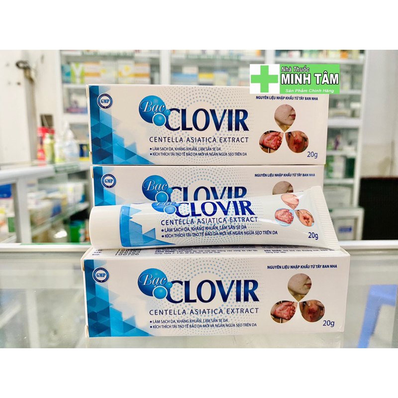 Gel Bôi Ngoài Da BẠC CLOVIR làm sạch da, kích thích tái tạo da mới, ngừa sẹo